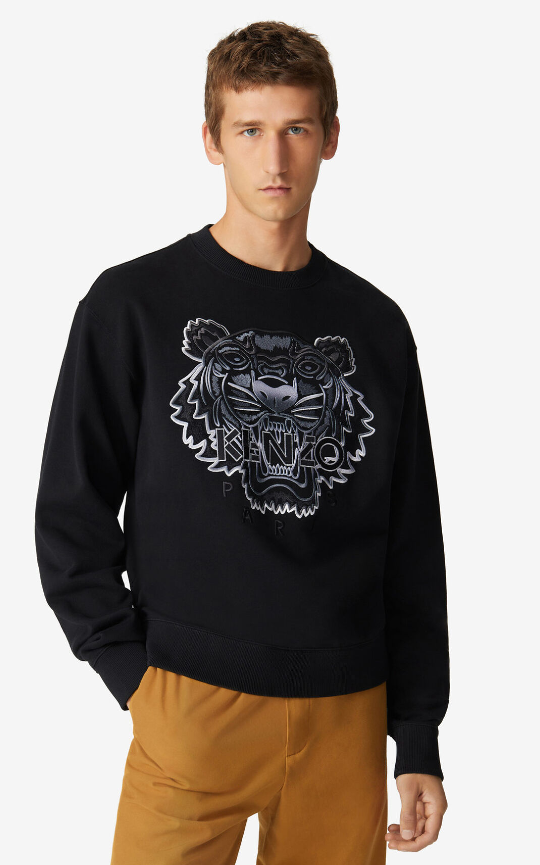 Sweatshirt Kenzo Tiger Masculino - Pretas | 134WFTYCJ